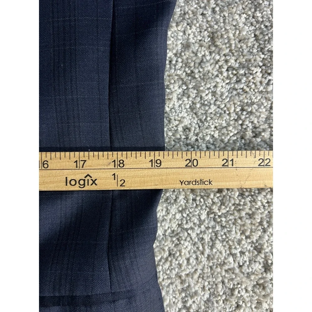 Jos A Bank Joseph Slim Fit Blazer Mens Navy Blue Glen Plaid Sport Coat 2 Button